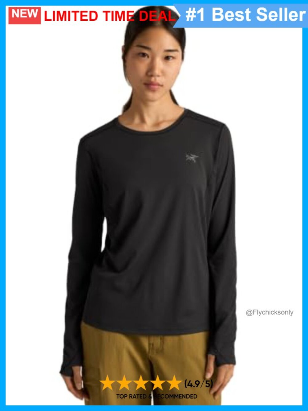 Sunna Crew Shirt LS UPF 50+ Breathable Waffle Knit Hiking Tee